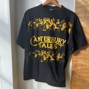 Vintage 70s 80s Canterbury Tales black graphic tee sz XL